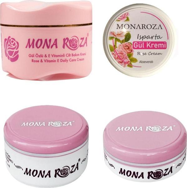 Gül Krem Seti (1 Adet 250 Ml+1 Adet 200 Ml+1 Adet 125 Ml Ve 1 Adet 40 Ml Gül Kremi) - Image 1