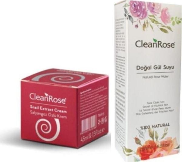 %100 Doğal Gül Suyu 250 ml Salyangoz Özlü Krem 45 ml - Image 1