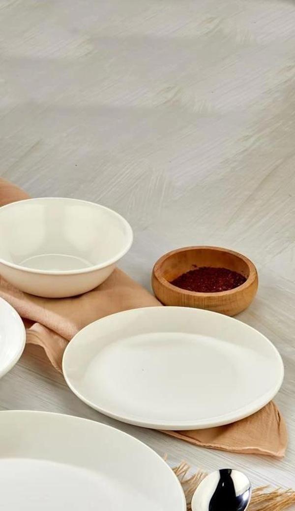 Cooker CKR4228 Beyaz Porselen Pasta Tabağı 19 cm 6'lı - Image 1