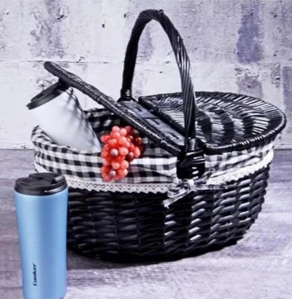 Kosova LNY08 Siyah Piknik Sepeti 45x35x43 cm - Image 1