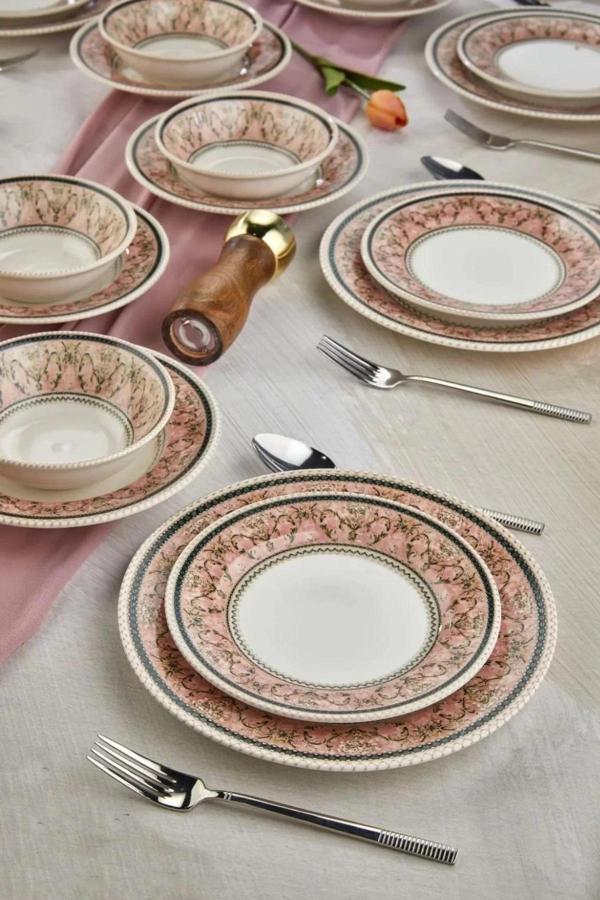 Cooker CKR4165 Dijital Baskılı Porselen Yemek Takımı 24 Parça - Image 1