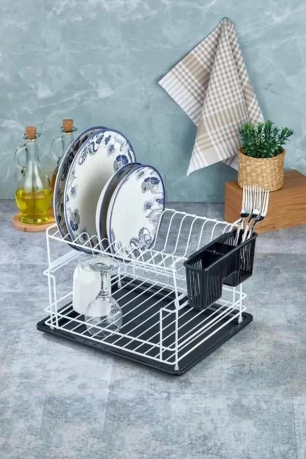 Cooker CKR2926 2 Katlı Metal Beyaz Tabaklık - Image 1