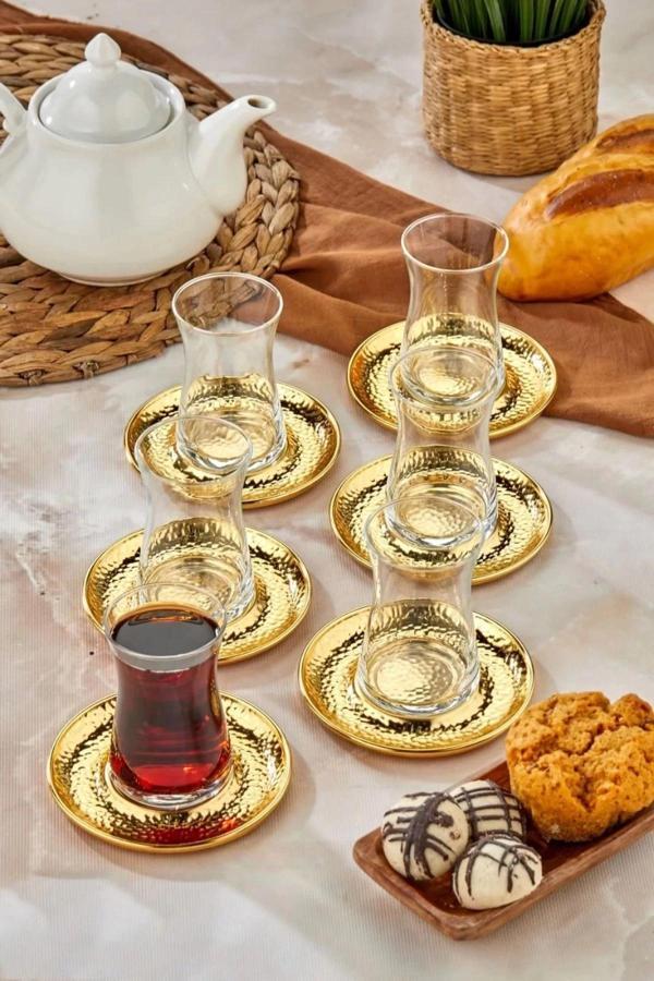 Cooker CKR3576 Dövme Desenli Çay Tabağı 6'lı - Image 1