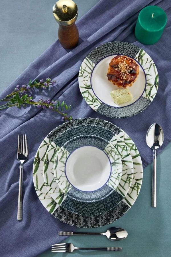 Cooker CKR4159 Dijital Baskılı Porselen Yemek Takımı 24 Parça - Image 1