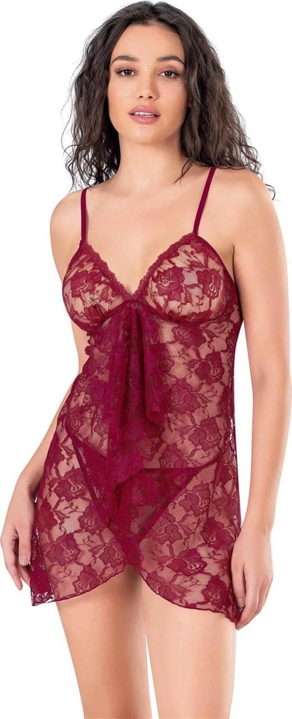 Zümrüt Kısa Tül Gecelik - Image 1