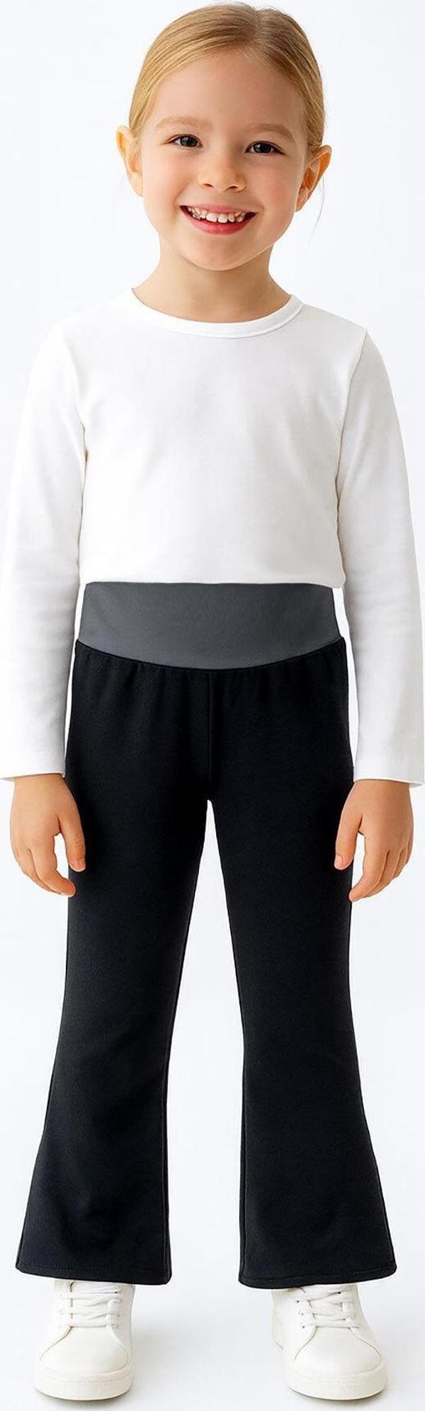 Yüksek Bel İspanyol Paça Kız Çocuk Tayt - Image 1