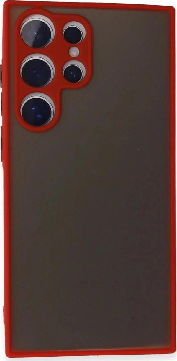 Samsung Galaxy S24 Ultra Kılıf Montreal Silikon Kapak - Kırmızı-(5796) - Image 1