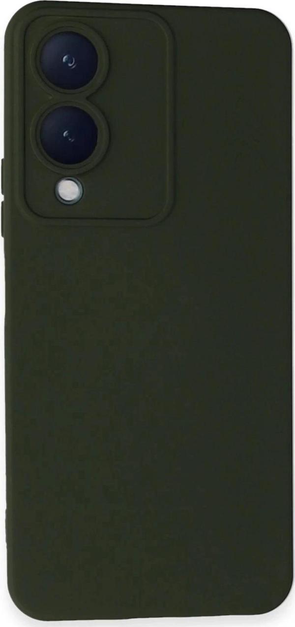 Vivo Y17S Kılıf Nano içi Kadife Silikon - Koyu Yeşil-(5796) - Image 1