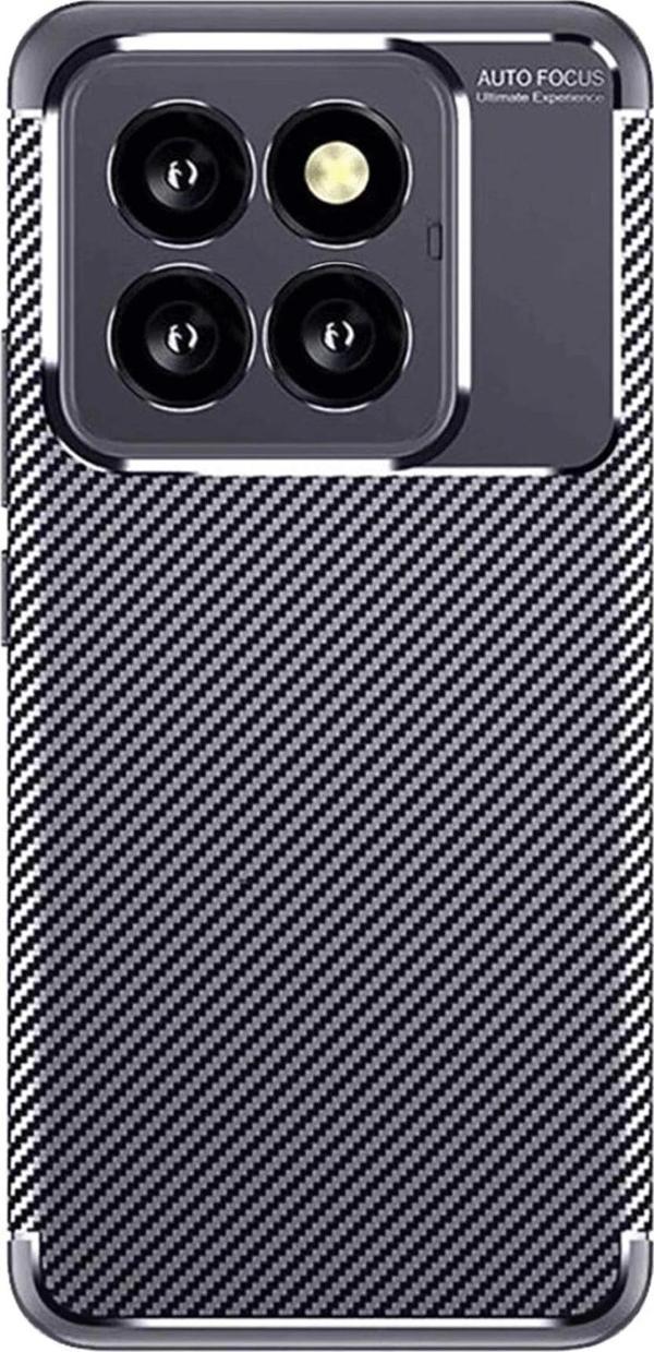 Xiaomi Mi 14T Pro Kılıf Auto Focus Karbon Kapak - Lacivert-(5796) - Image 1