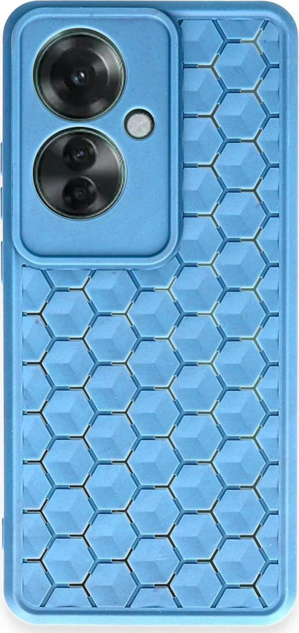 Oppo Reno 11F Kılıf Petek Silikon Kapak - Mavi-(5796) - Image 1