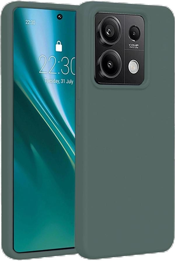 Xiaomi Redmi Note 13 Pro 4G Kılıf First Silikon - Koyu Yeşil-(5796) - Image 1