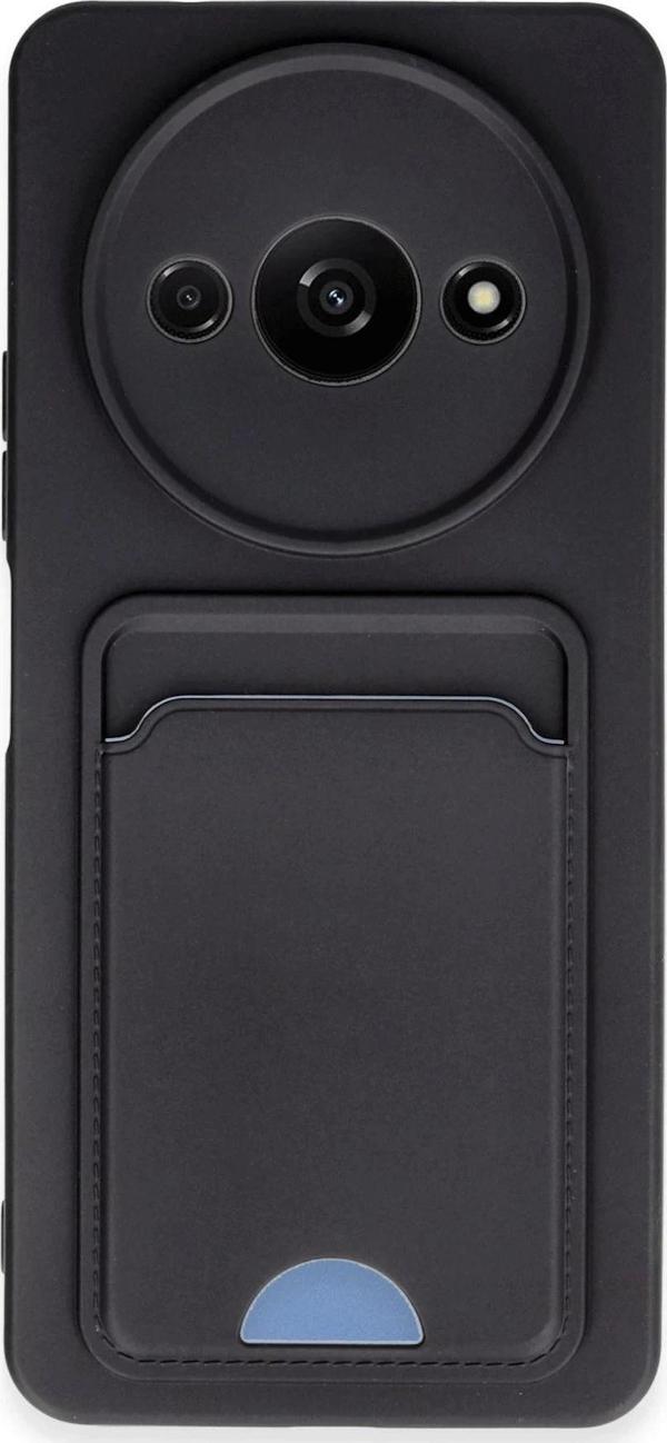 Xiaomi Redmi A3 4G Kılıf Kelvin Kartvizitli Silikon - Siyah-(5796) - Image 1