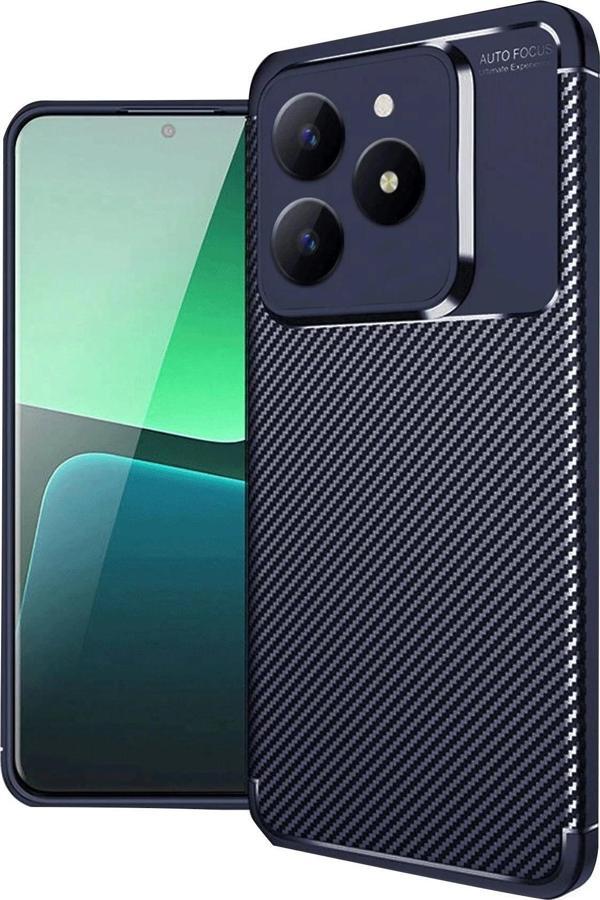 Realme C61 Kılıf Auto Focus Karbon Kapak - Lacivert-(5796) - Image 1