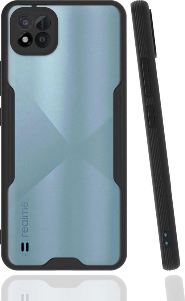 Realme C11 2021 Kılıf Platin Silikon - Siyah-(5796) - Image 1