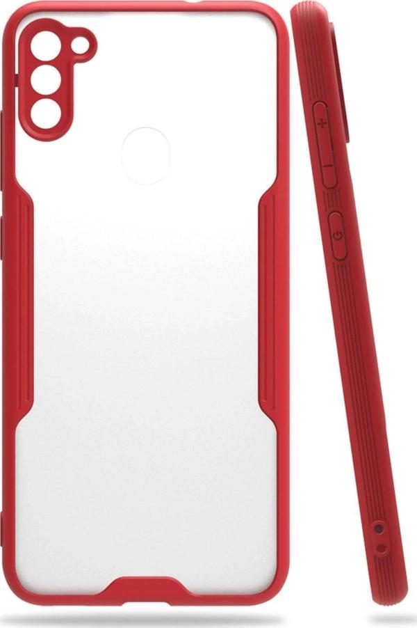 Samsung Galaxy A11 Kılıf Platin Silikon - Kırmızı-(5796) - Image 1
