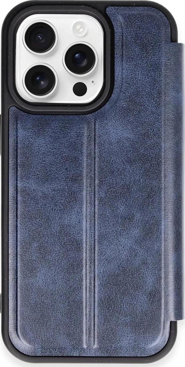 iPhone 14 Pro Max Kılıf Flip Cover - Lacivert-(5796) - Image 1