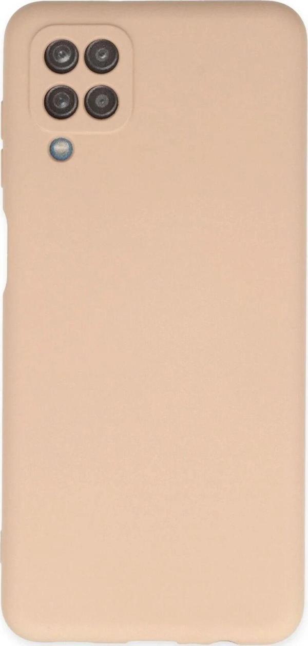 Samsung Galaxy A12 Kılıf Nano içi Kadife Silikon - Pudra-(5796) - Image 1