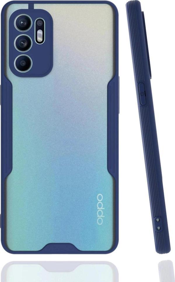 Oppo Reno 6 Kılıf Platin Silikon - Lacivert-(5796) - Image 1