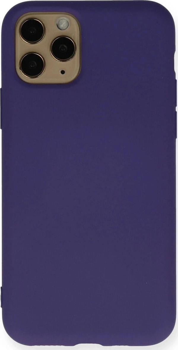 iPhone 11 Pro Max Kılıf Nano içi Kadife Silikon - Mor-(5796) - Image 1