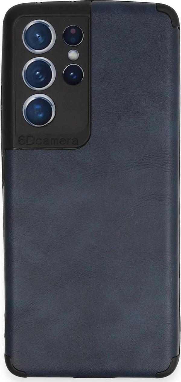 Samsung Galaxy S21 Ultra Kılıf Loop Deri Silikon - Lacivert-(5796) - Image 1