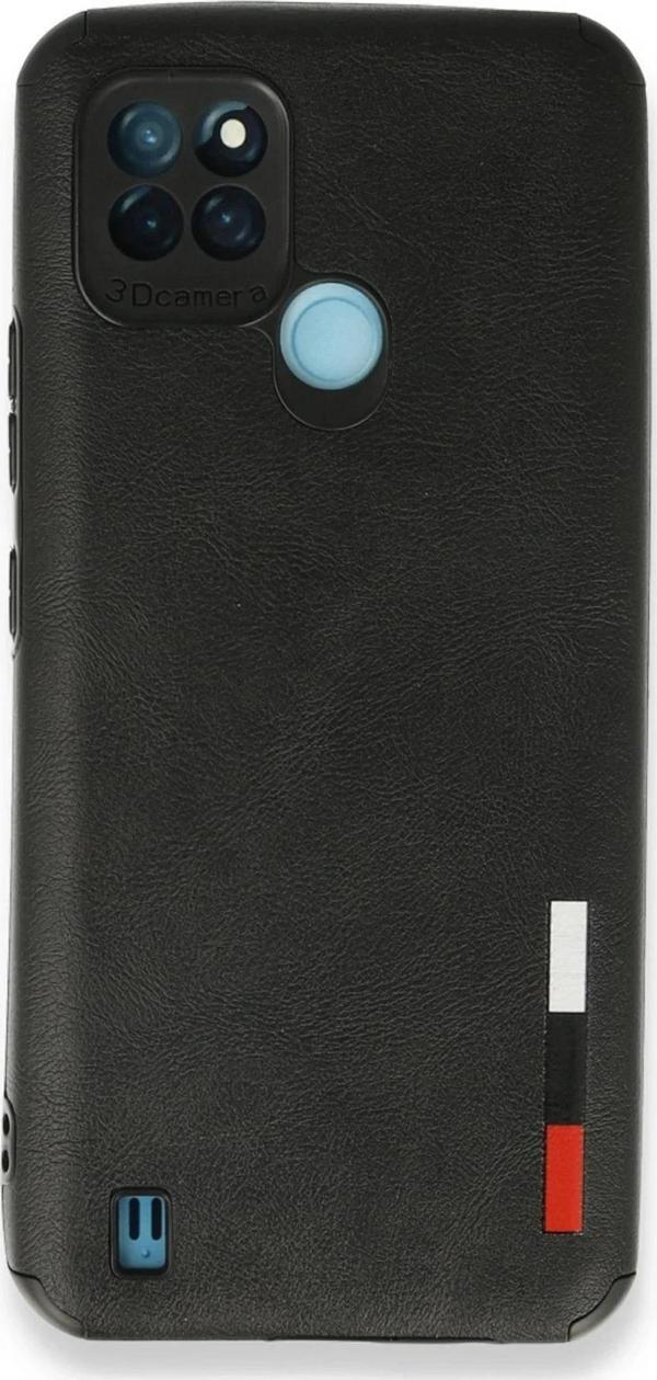 Realme C25Y Kılıf Loop Deri Silikon - Siyah-(5796) - Image 1