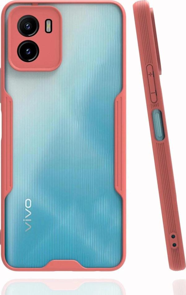 Vivo Y15S Kılıf Platin Silikon - Pembe-(5796) - Image 1