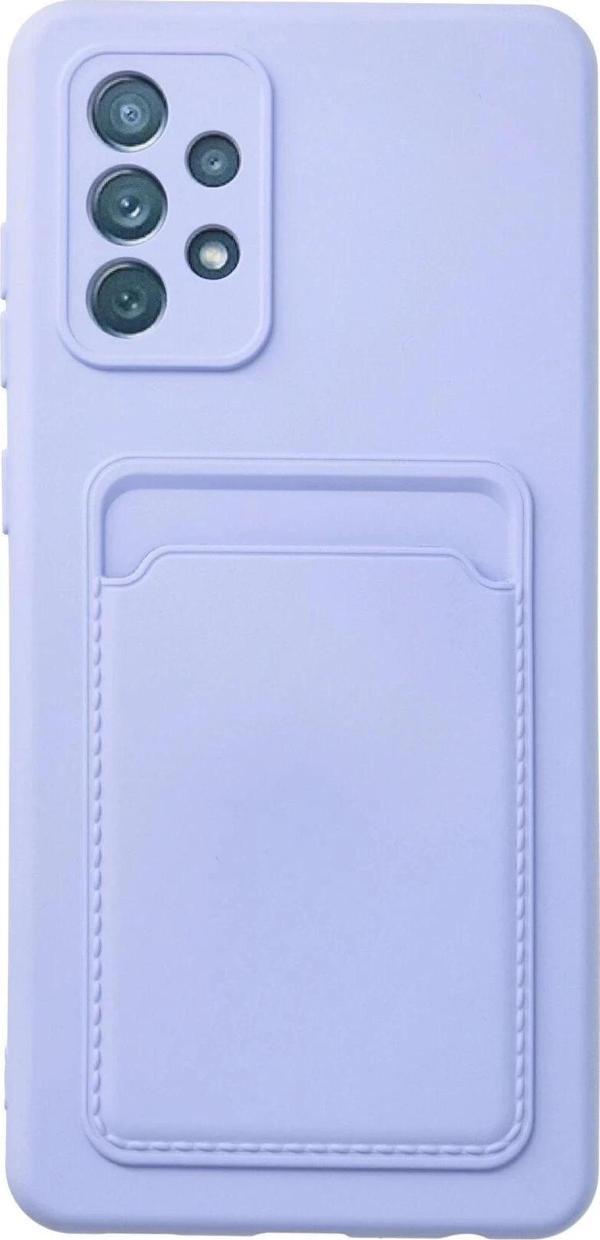 Samsung Galaxy A33 5G Kılıf Kelvin Kartvizitli Silikon - Lila-(5796) - Image 1