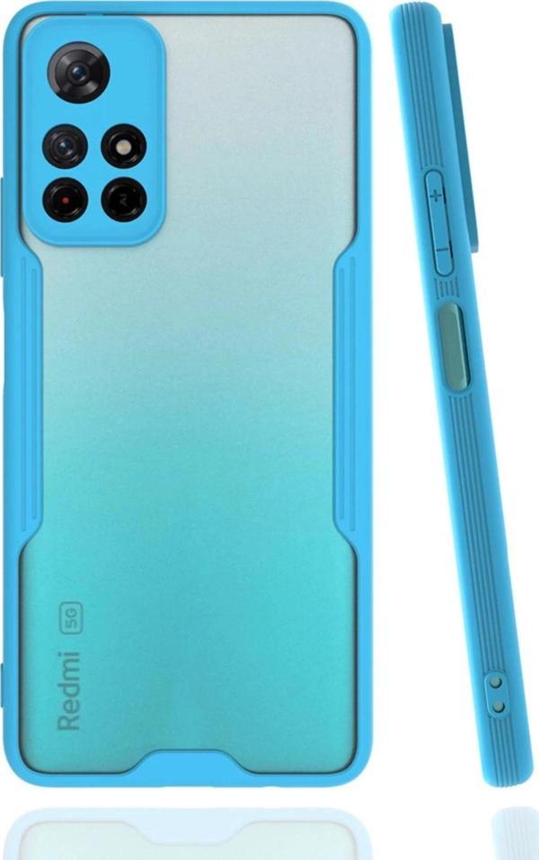 Xiaomi Redmi Note 11T Kılıf Platin Silikon - Mavi-(5796) - Image 1