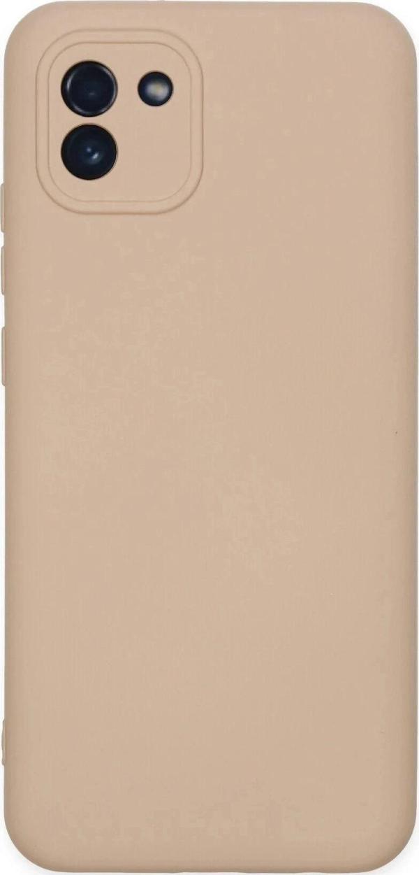 Samsung Galaxy A03 Kılıf Nano içi Kadife Silikon - Pudra-(5796) - Image 1