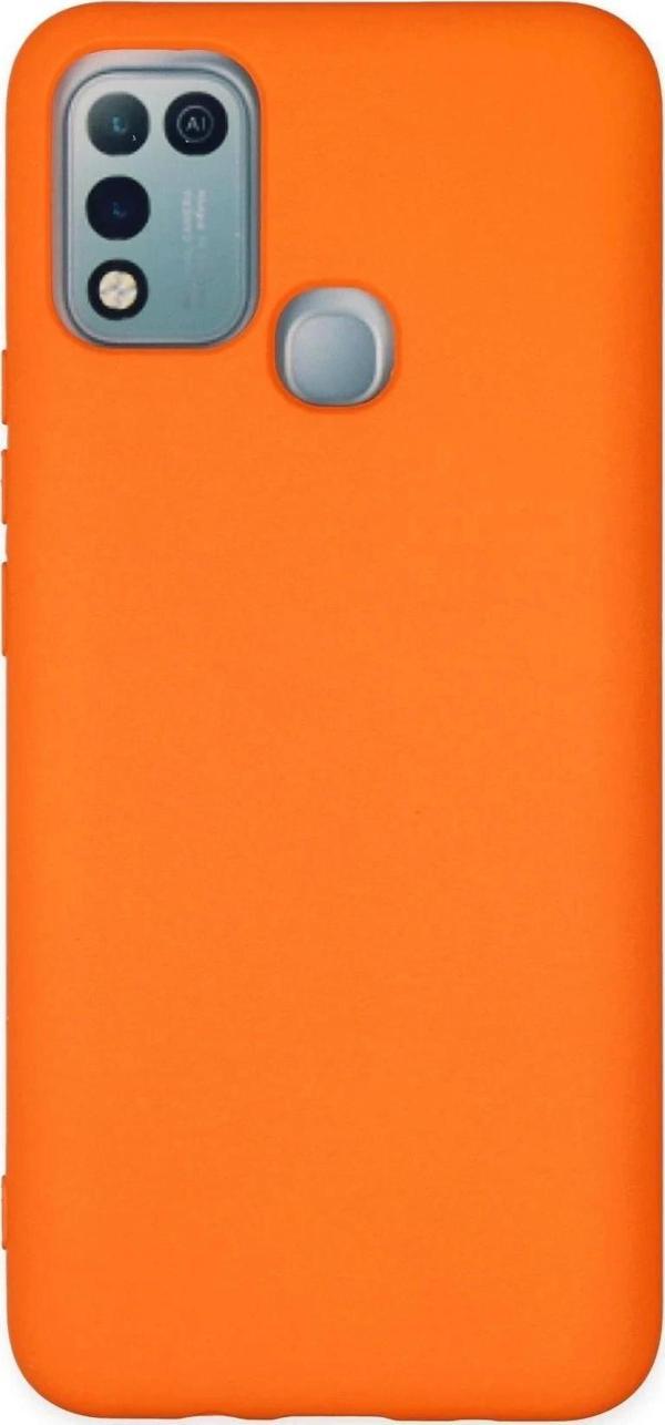 İnfinix Hot 10 Play Kılıf Nano içi Kadife Silikon - Turuncu-(5796) - Image 1