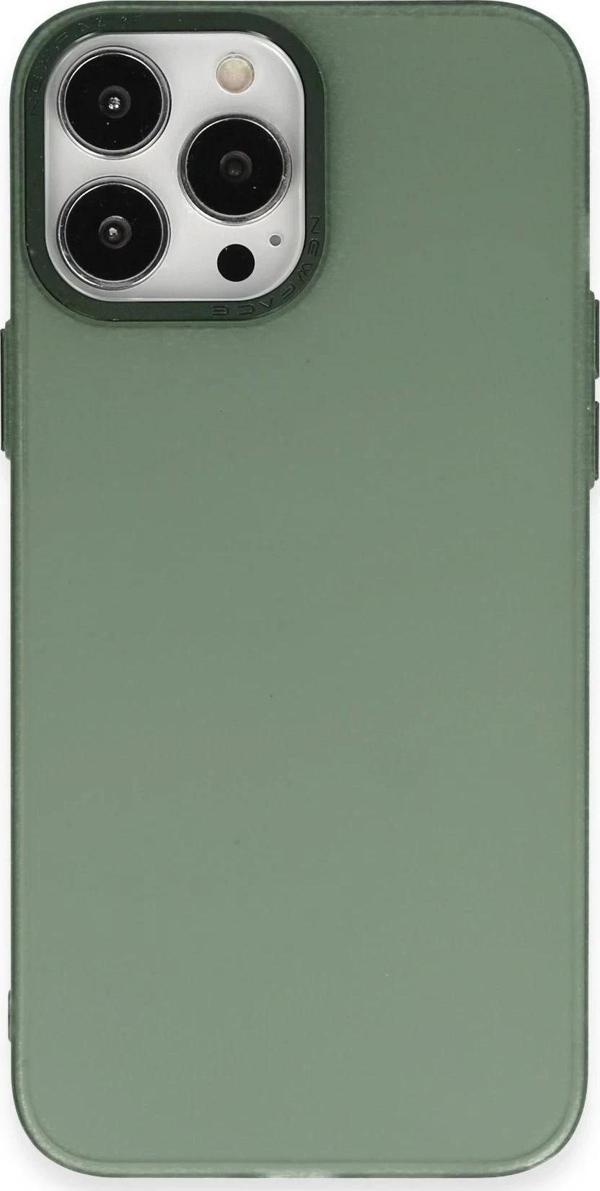 iPhone 14 Pro Max Kılıf Modos Metal Kapak - Koyu Yeşil-(5796) - Image 1