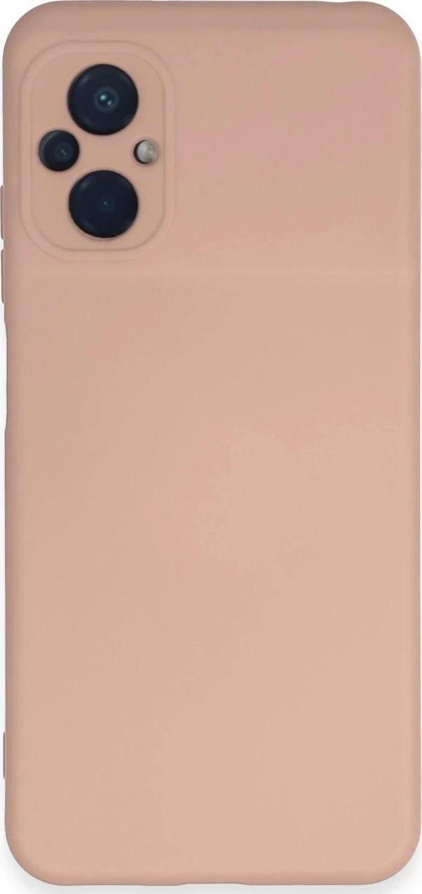 Xiaomi Poco M5 Kılıf Nano içi Kadife Silikon - Pudra-(5796) - Image 1