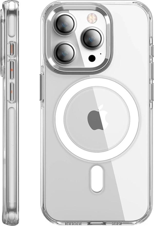 iPhone 15 Pro Max Kılıf Crystal Magsafe Kapak - Şeffaf-(5796) - Image 1