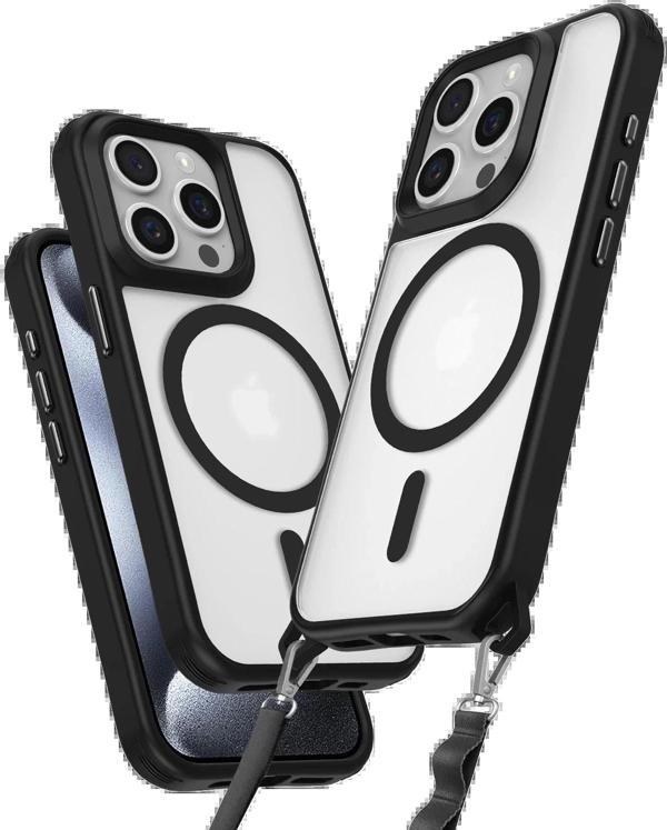 iPhone 14 Pro Max Kılıf Enka Magsafe Silikon Kılıf - Siyah-(5796) - Image 1