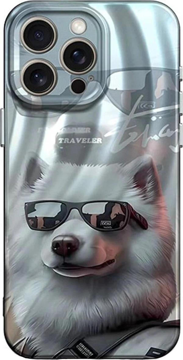 iPhone 13 Pro Kılıf Crew Desenli Kapak - Köpek-(5796) - Image 1