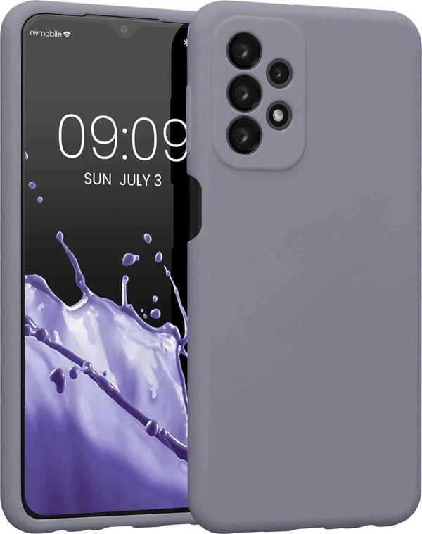 Samsung Galaxy A23 4G Kılıf First Silikon - Gri-(5796) - Image 1