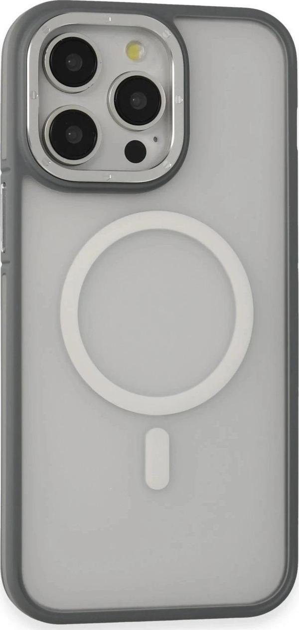 iPhone 14 Pro Kılıf Rocky Magsafe Kapak - Gümüş-(5796) - Image 1