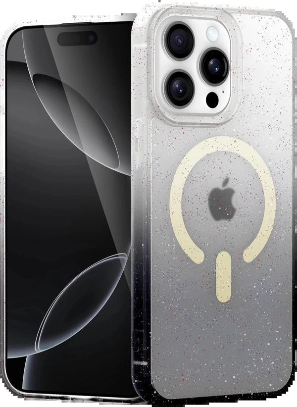 Apple iPhone 15 Pro Max Pummel Shiny Magsafe Kapak - Siyah-(5796) - Image 1