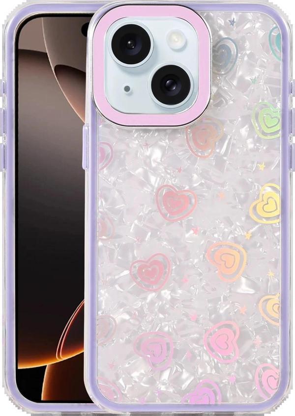 Apple iPhone 14 Lumi Desenli Kapak - Mor-(5796) - Image 1