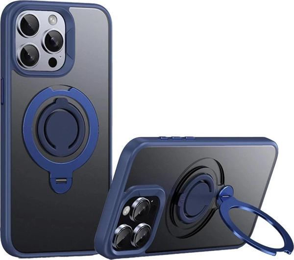 iPhone 15 Pro Max Avatar 360 Dönen Magsafe Kapak - Lacivert-(5796) - Image 1