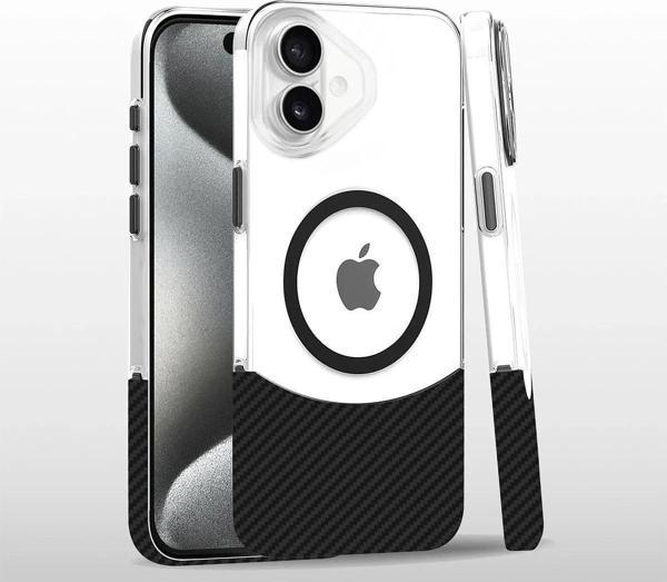 iPhone 16 Carbon Puzzle Magsafe Kapak - Siyah-2-(5796) - Image 1