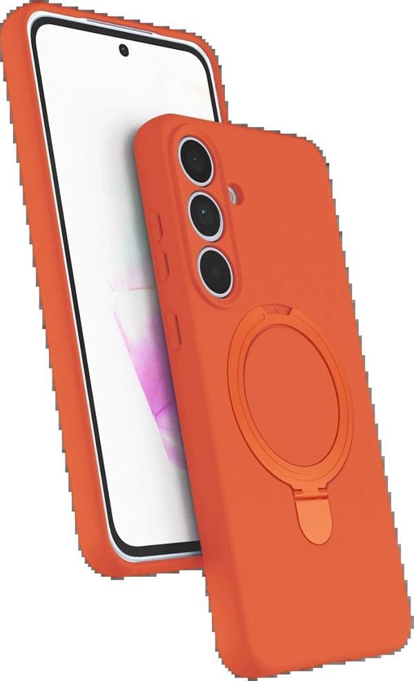Samsung Galaxy S24 FE Regal Magsafe Standlı Kapak - Turuncu-(5796) - Image 1