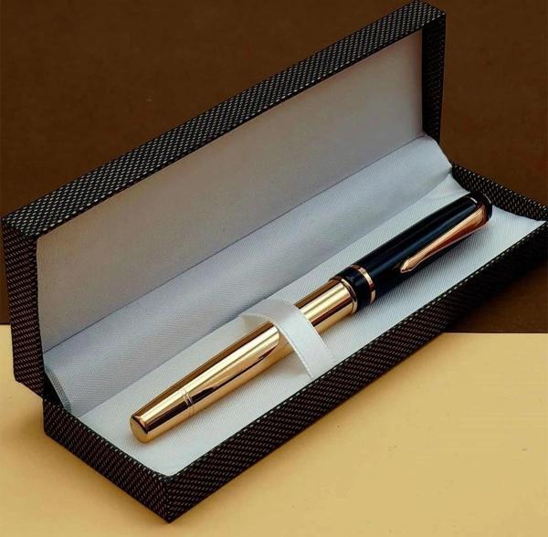 Öğretmenler Günü Hediyesi Kutulu Kalem Gold Siyah - Image 1