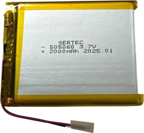 505060 3.7V 2000 mAh Li-Polymer Pil Devreli/1.5A - Image 1