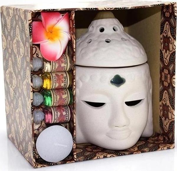 Seramik Buda Büstü Buhurdanlık Seti No:03 - Image 1