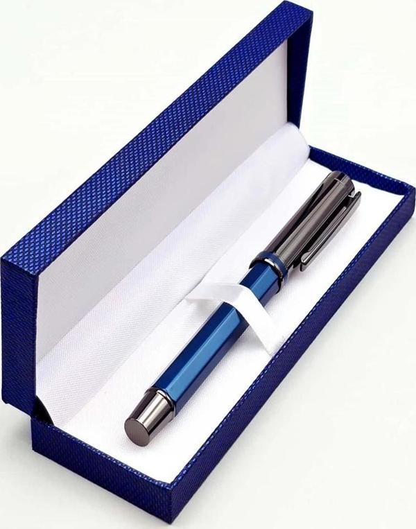 Öğretmene Hediye Kutulu Kalem Mavi - Image 1