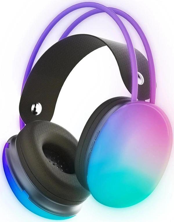 KRH1 RGB Kafaüstü Kablosuz Kulaklık - Siyah-(5796) - Image 1