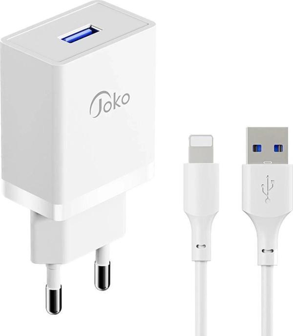 JK77 12W + PX17 1M 2.4A Usb to Lightning Kablolu PD Şarj Cihazı-(5796) - Image 1