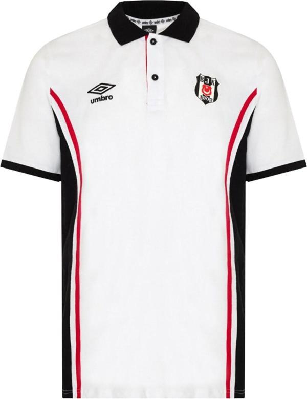 Beşiktaş Orijinal Lisanslı Beyaz Polo Yaka T-Shirt - Image 1