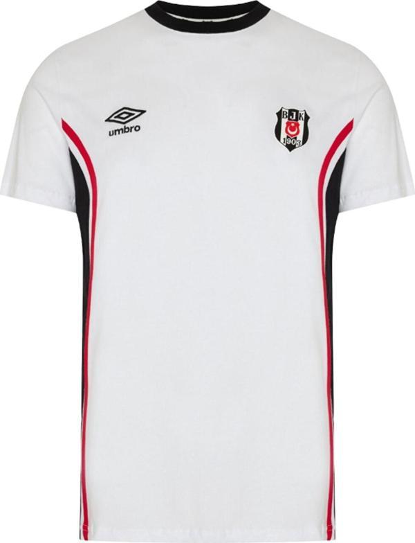 Beşiktaş Orijinal Lisanslı Antrenman Beyaz Bisiklet Yaka T-Shirt - Image 1